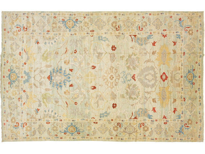 Modern Sultanabad Wool Rug 12 X 19