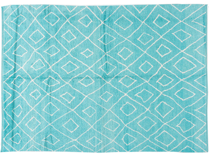 Modern Moroccan Wool Rug 9 X 13