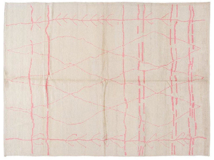 Modern Moroccan-Style Wool Rug 9 X 12