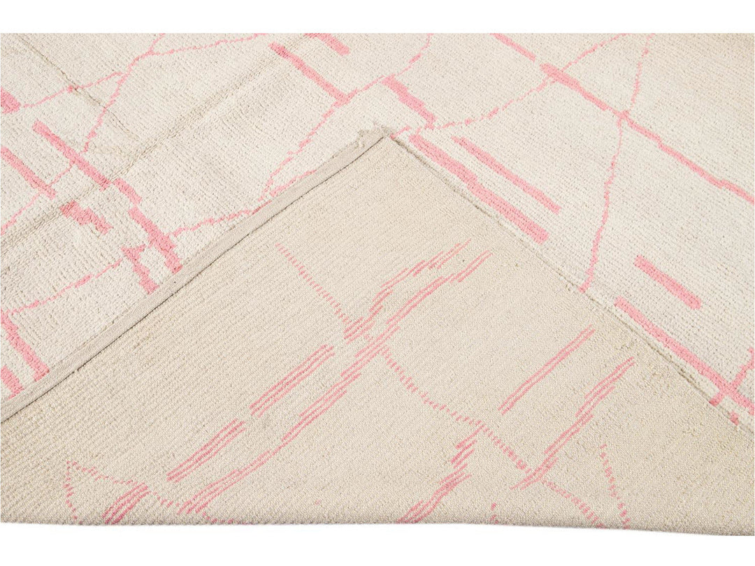 Modern Moroccan-Style Wool Rug 9 X 12