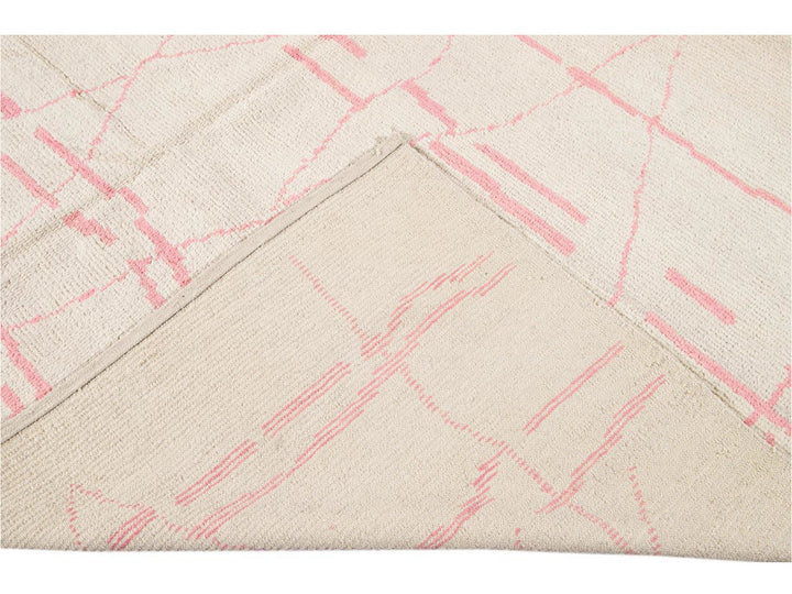 Modern Moroccan-Style Wool Rug 9 X 12