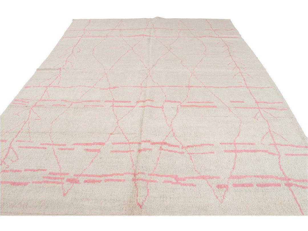 Modern Moroccan-Style Wool Rug 9 X 12