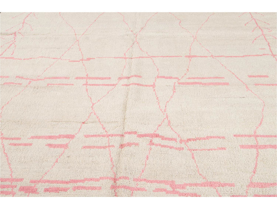 Modern Moroccan-Style Wool Rug 9 X 12