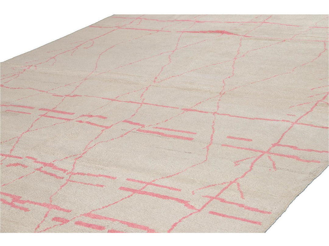 Modern Moroccan-Style Wool Rug 9 X 12