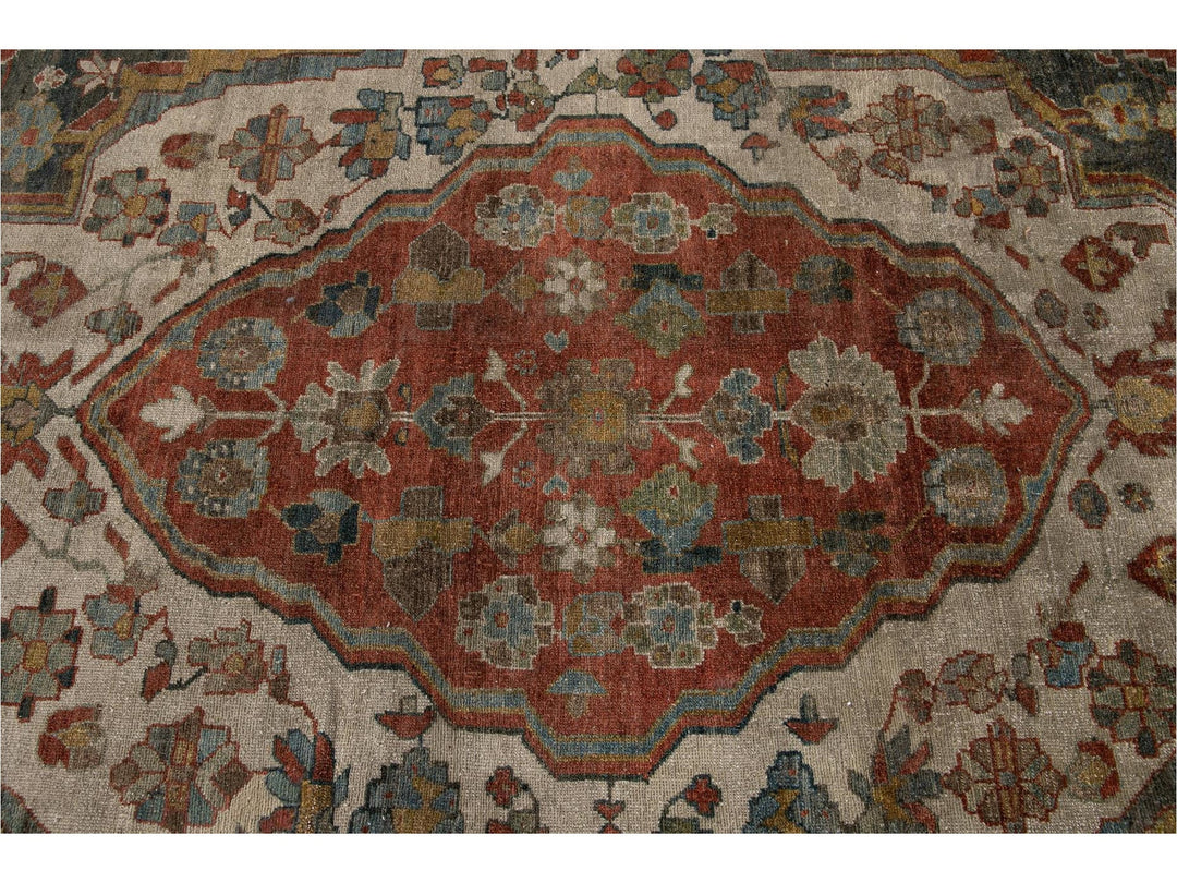 Antique Persian Malayer Rug 14 X 14