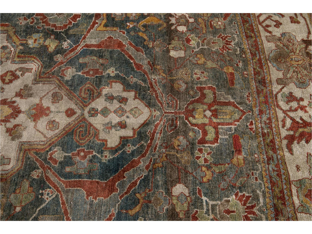 Antique Persian Malayer Rug 14 X 14