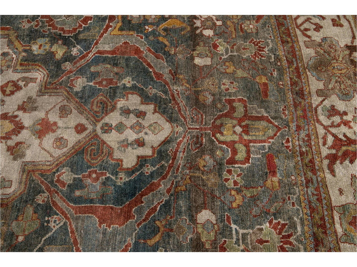Antique Persian Malayer Rug 14 X 14