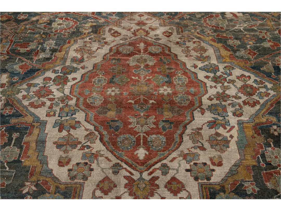 Antique Persian Malayer Rug 14 X 14