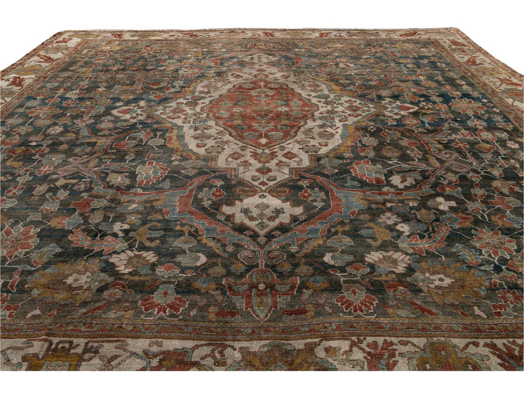 Antique Persian Malayer Rug 14 X 14