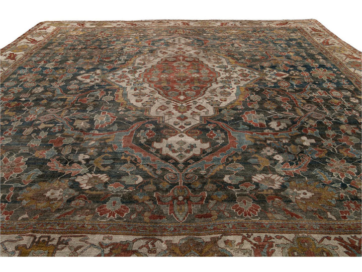 Antique Persian Malayer Rug 14 X 14