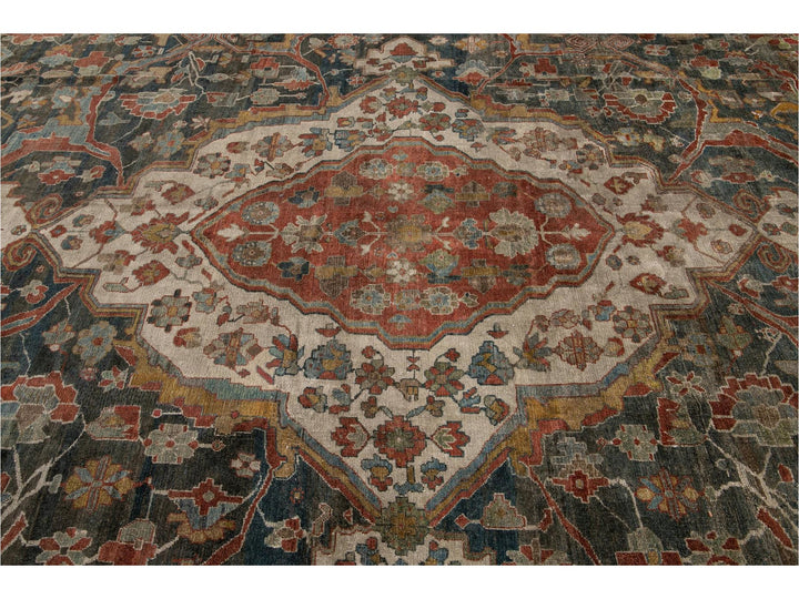 Antique Persian Malayer Rug 14 X 14