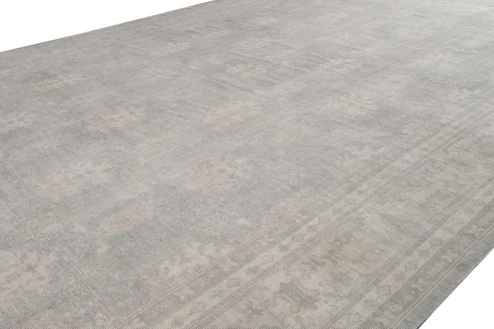 Modern Indian Oushak Style Wool Rug 16 X 24