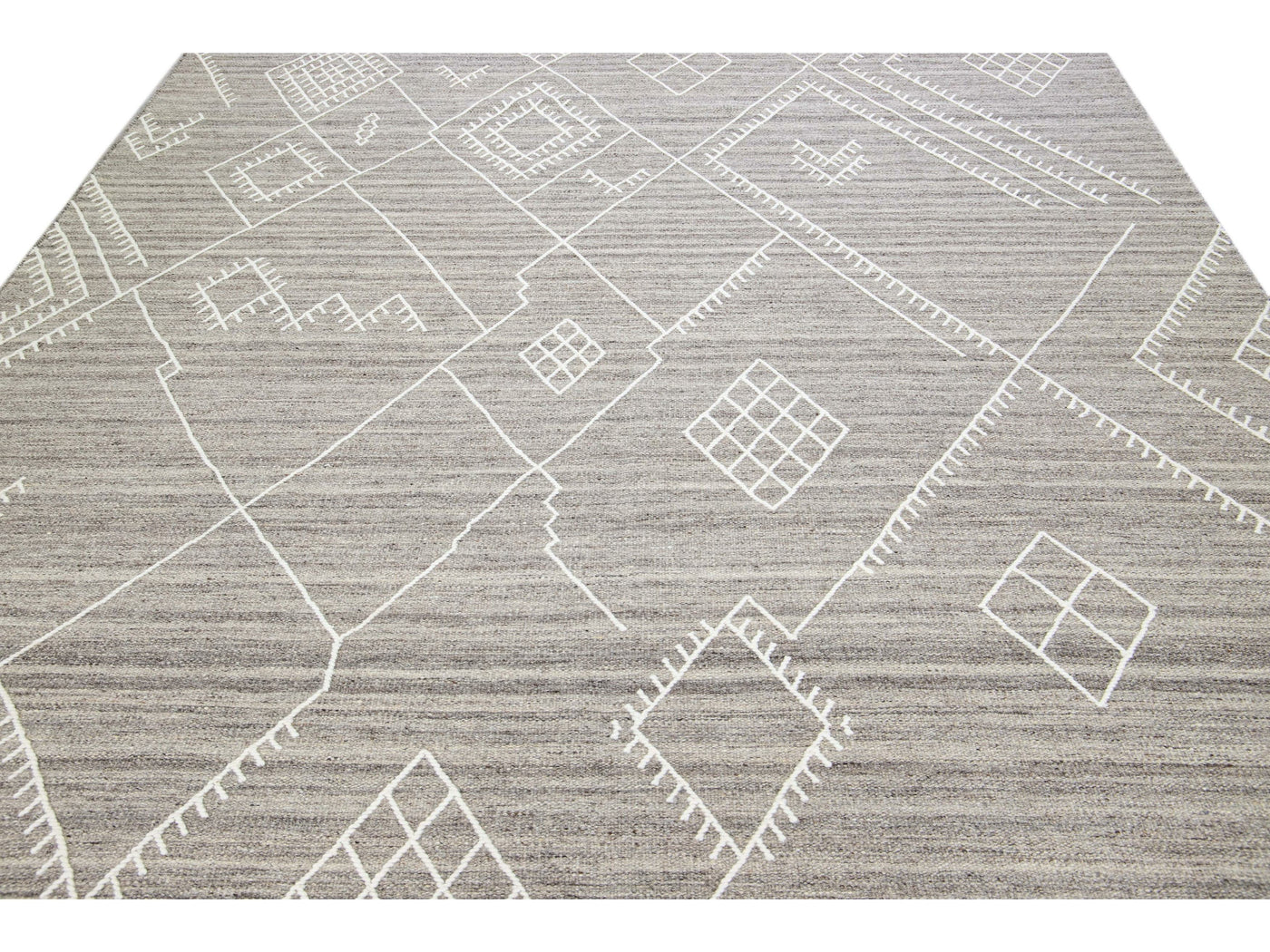 Modern Kilim Wool Rug 10 X 14