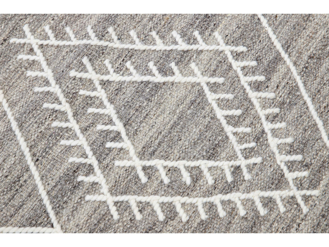 Modern Kilim Wool Rug 10 X 14