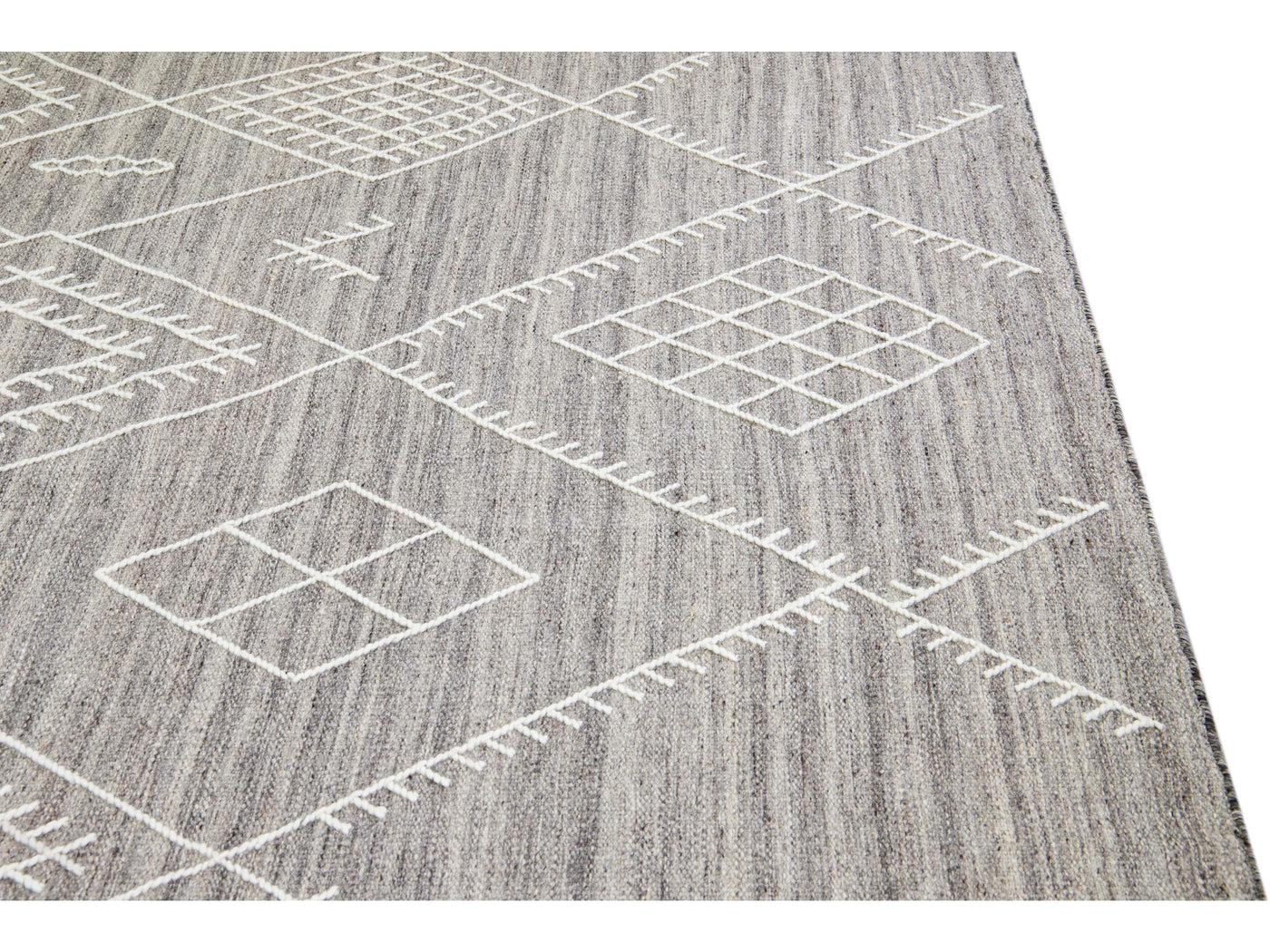 Modern Kilim Wool Rug 10 X 14