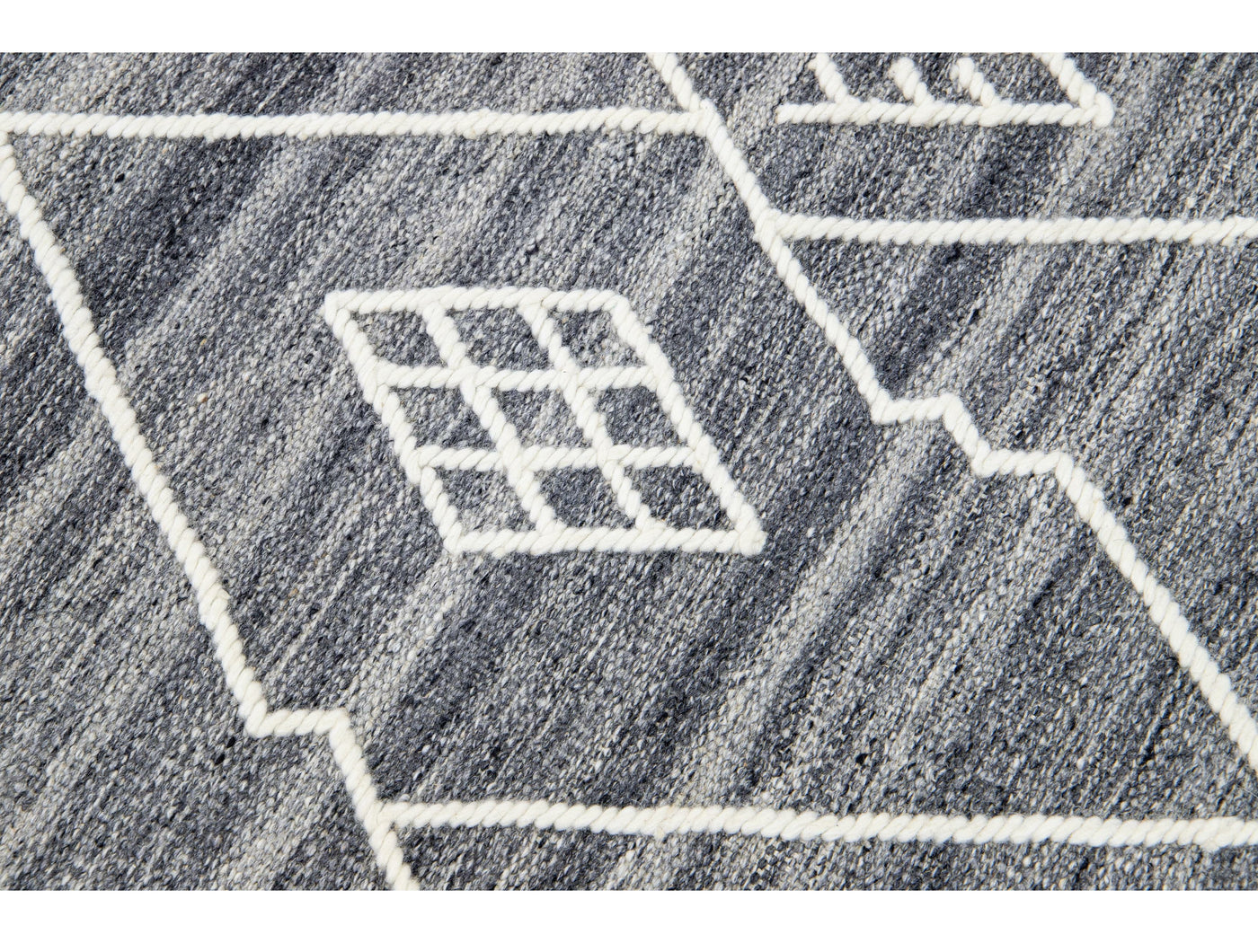 Apadana's Nantucket Collection Flatweave Kilim Coastal Designed Gray Wool Rug