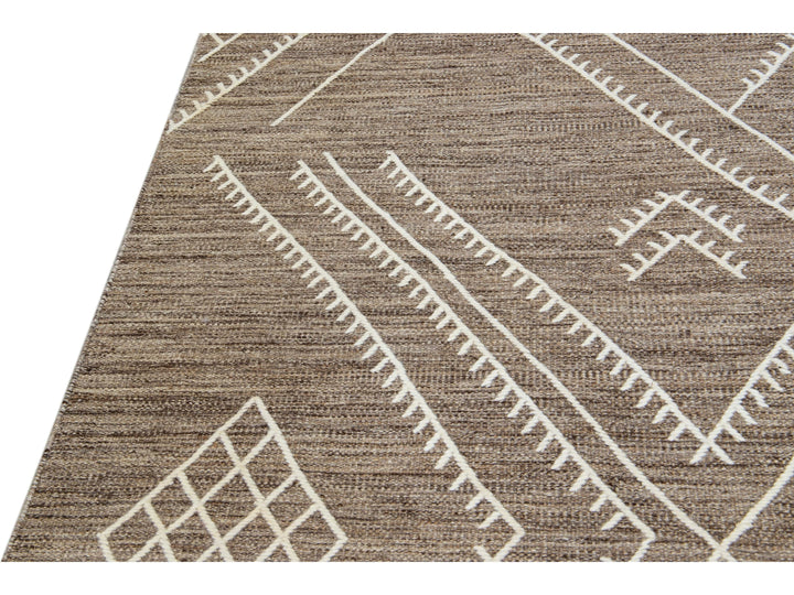 Modern Kilim Wool Rug 9 X 12