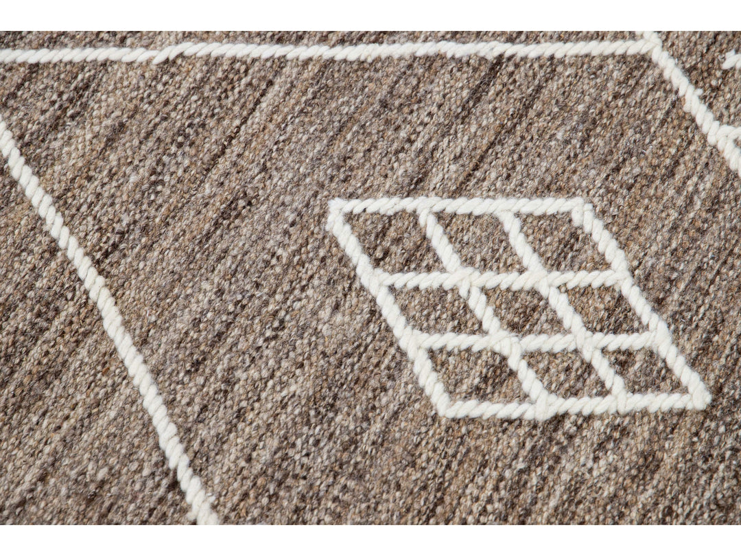 Modern Kilim Wool Rug 10 X 14