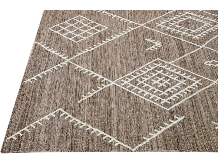 Modern Kilim Wool Rug 10 X 14