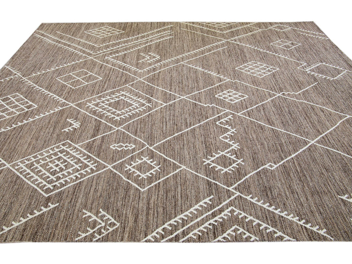 Modern Kilim Wool Rug 10 X 14
