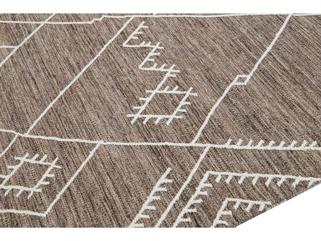 Modern Kilim Wool Rug 9 X 12