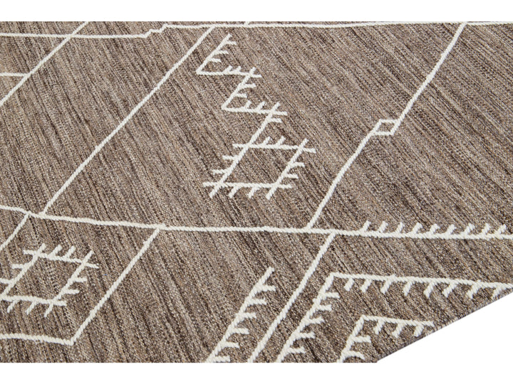 Modern Kilim Wool Rug 9 X 12