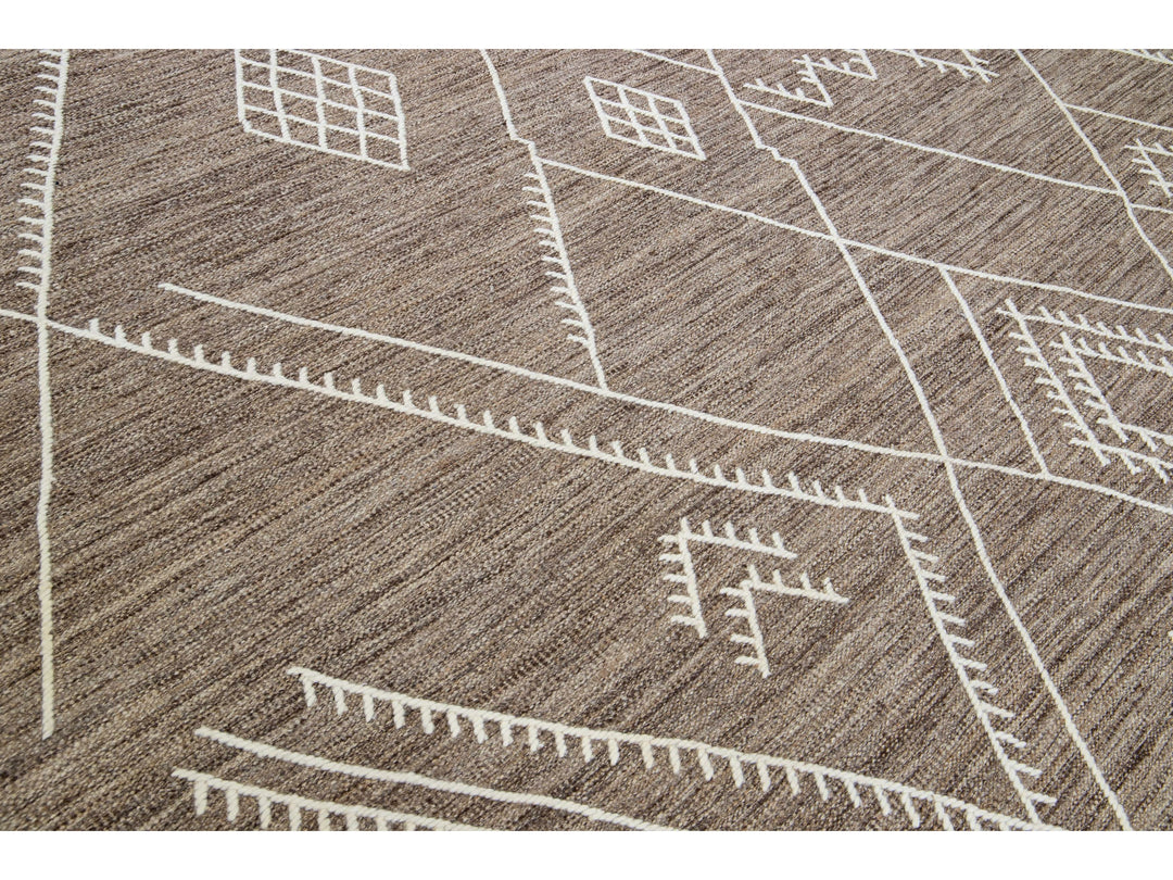 Modern Kilim Wool Rug 10 X 14