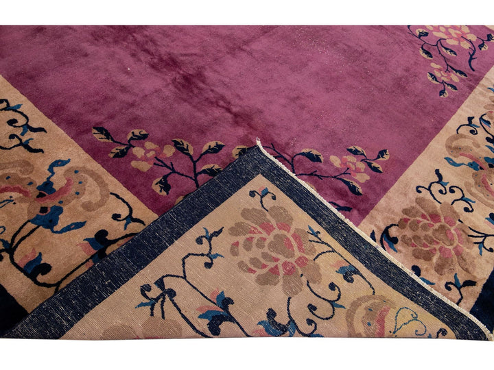 Antique Art Deco Chinese Rug 12 X 19