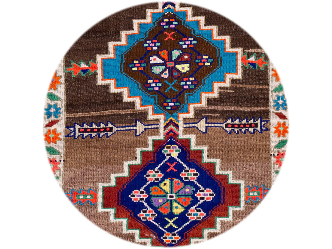 Mid-20th Century Colorfull Vintage Turkish Wool Runner Rug 3' x 10'