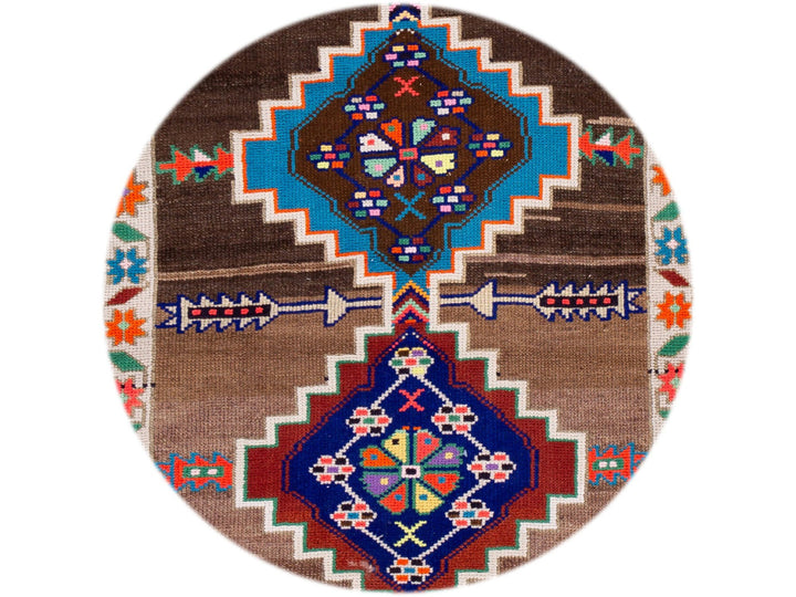 Mid-20th Century Colorfull Vintage Turkish Wool Runner Rug 3' x 10'