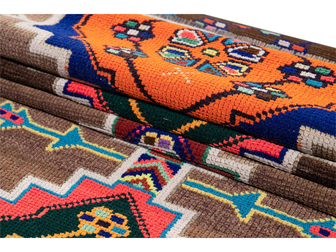 Mid-20th Century Colorfull Vintage Turkish Wool Runner Rug 3' x 10'