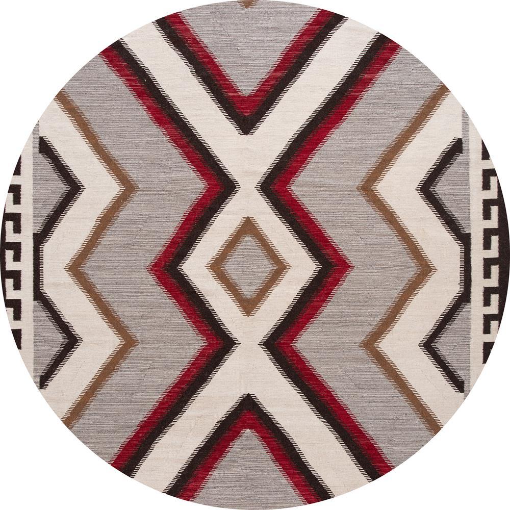 Modern Flat-Weave Navajo Wool Rug 10 X 14