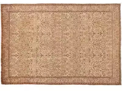 Antique Tabriz Wool Rug 9 X 13