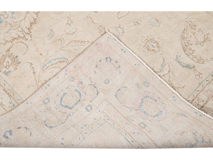 Vintage Tabriz Wool Rug 10 X 17