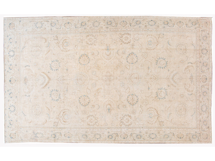 Vintage Tabriz Wool Rug 10 X 17