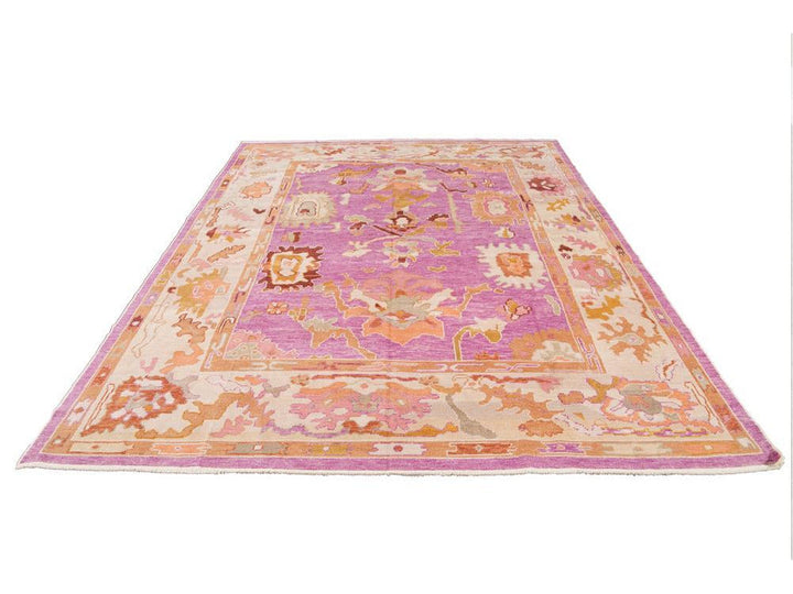Modern Oushak Wool Rug 9 X 12