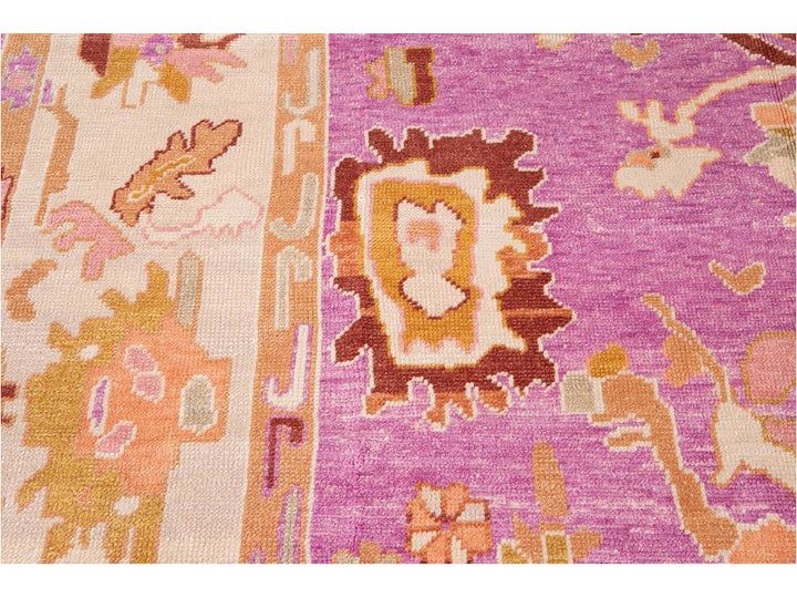 Modern Oushak Wool Rug 9 X 12
