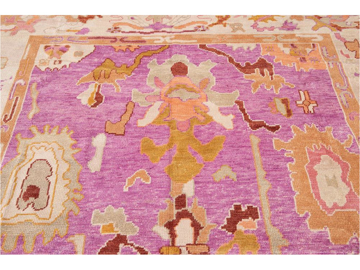 Modern Oushak Wool Rug 9 X 12