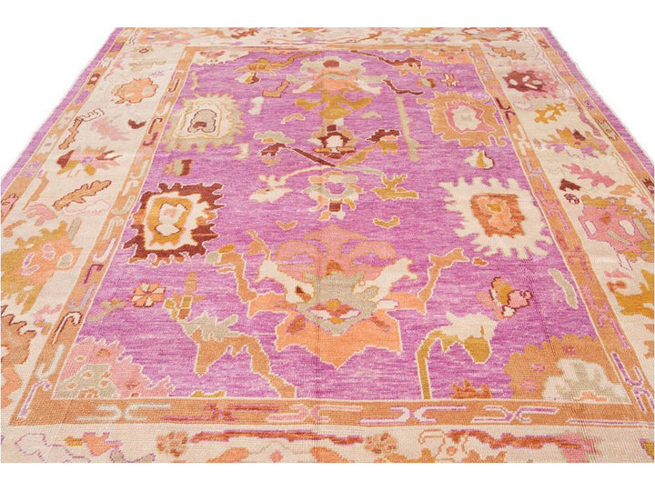 Modern Oushak Wool Rug 9 X 12