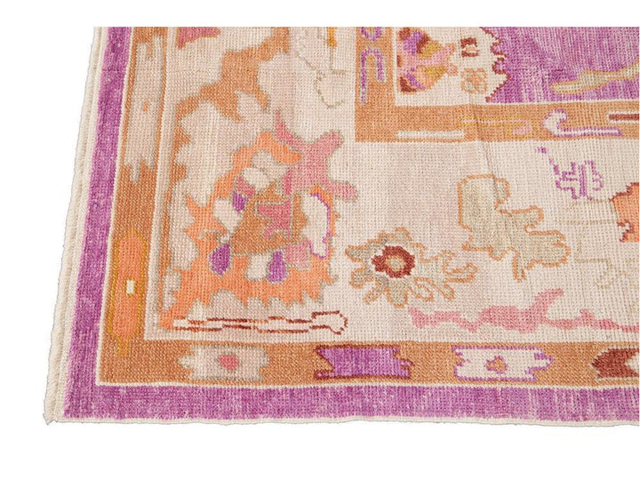 Modern Oushak Wool Rug 9 X 12