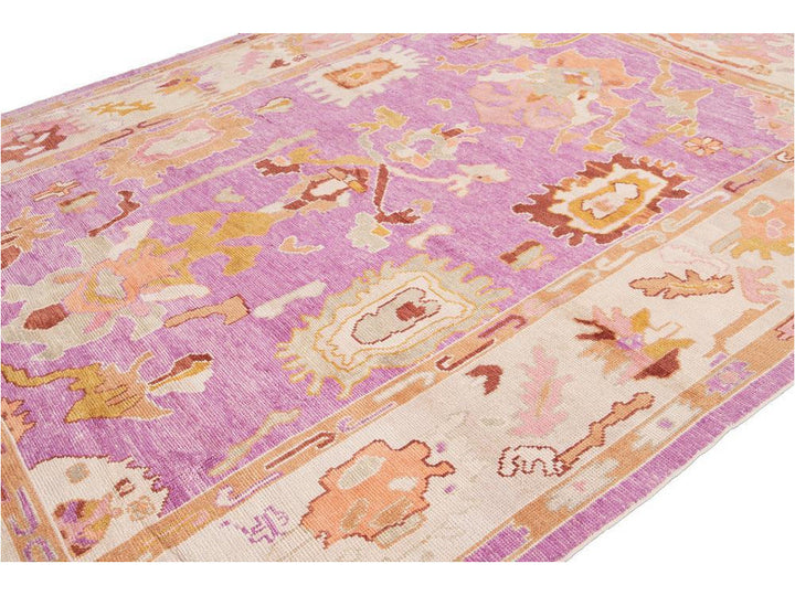 Modern Oushak Wool Rug 9 X 12
