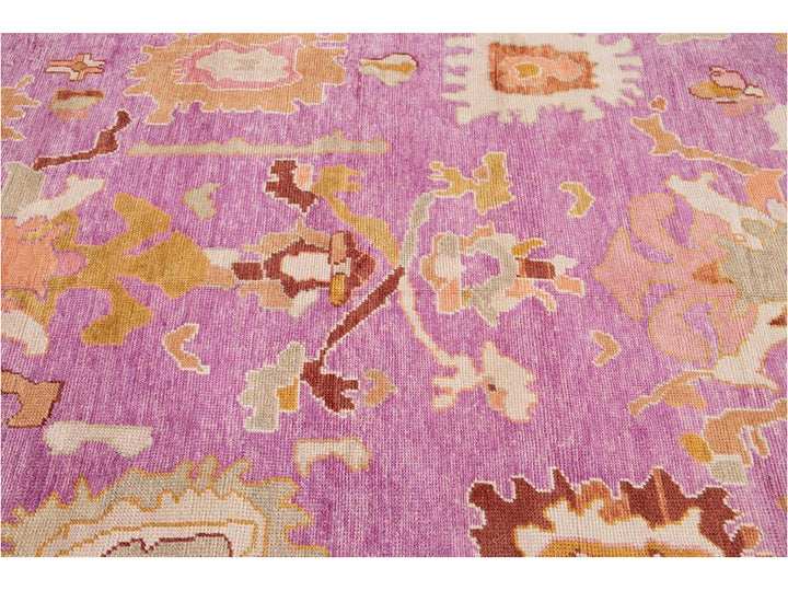 Modern Oushak Wool Rug 9 X 12