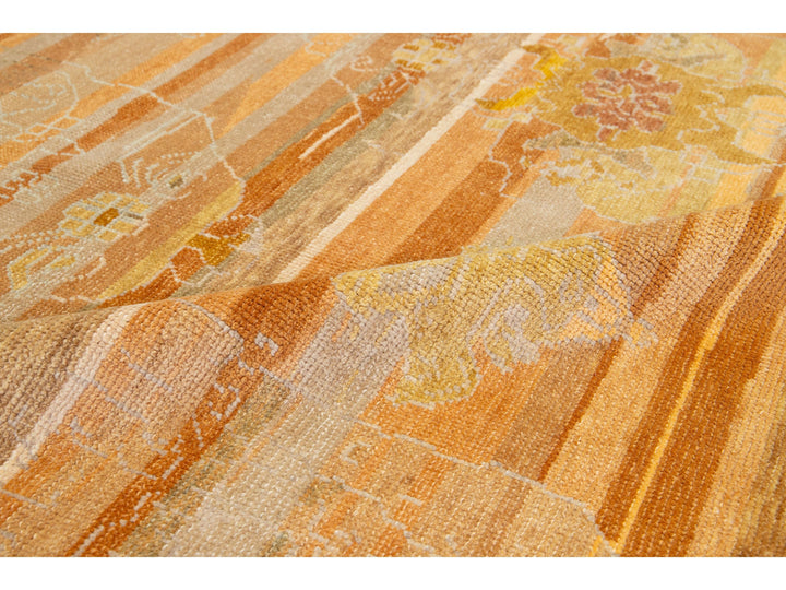 Modern Oushak Wool Rug 9 X 13