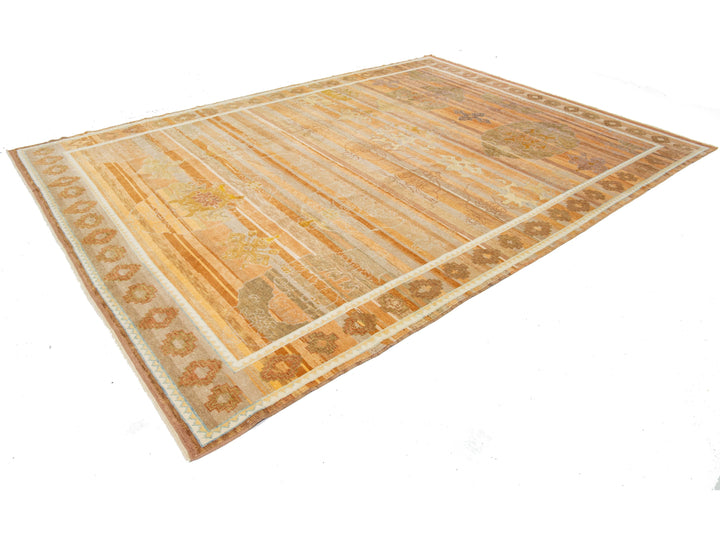 Modern Oushak Wool Rug 9 X 13
