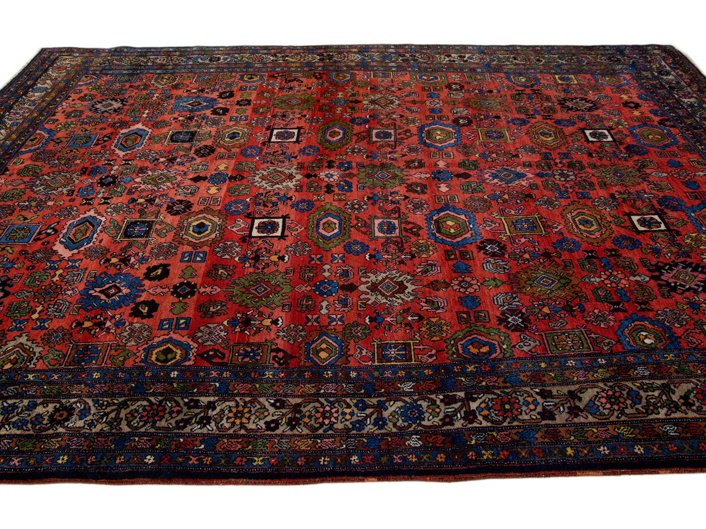 Antique Bidjar Wool Rug 9 X 13