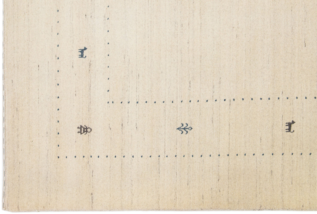 Modern Gabbeh Wool Rug 9 X 12