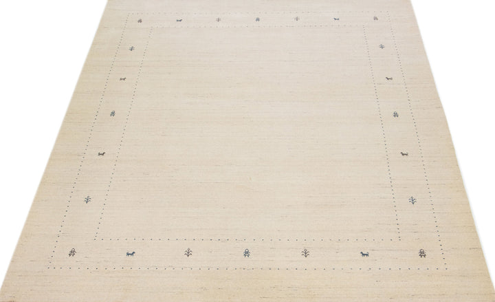 Modern Gabbeh Wool Rug 9 X 12