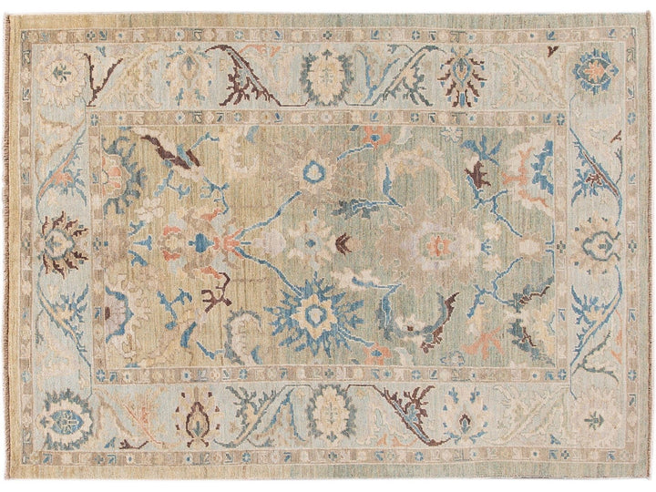 Modern Sultanabad Multicolor Handmade Floral Wool Rug