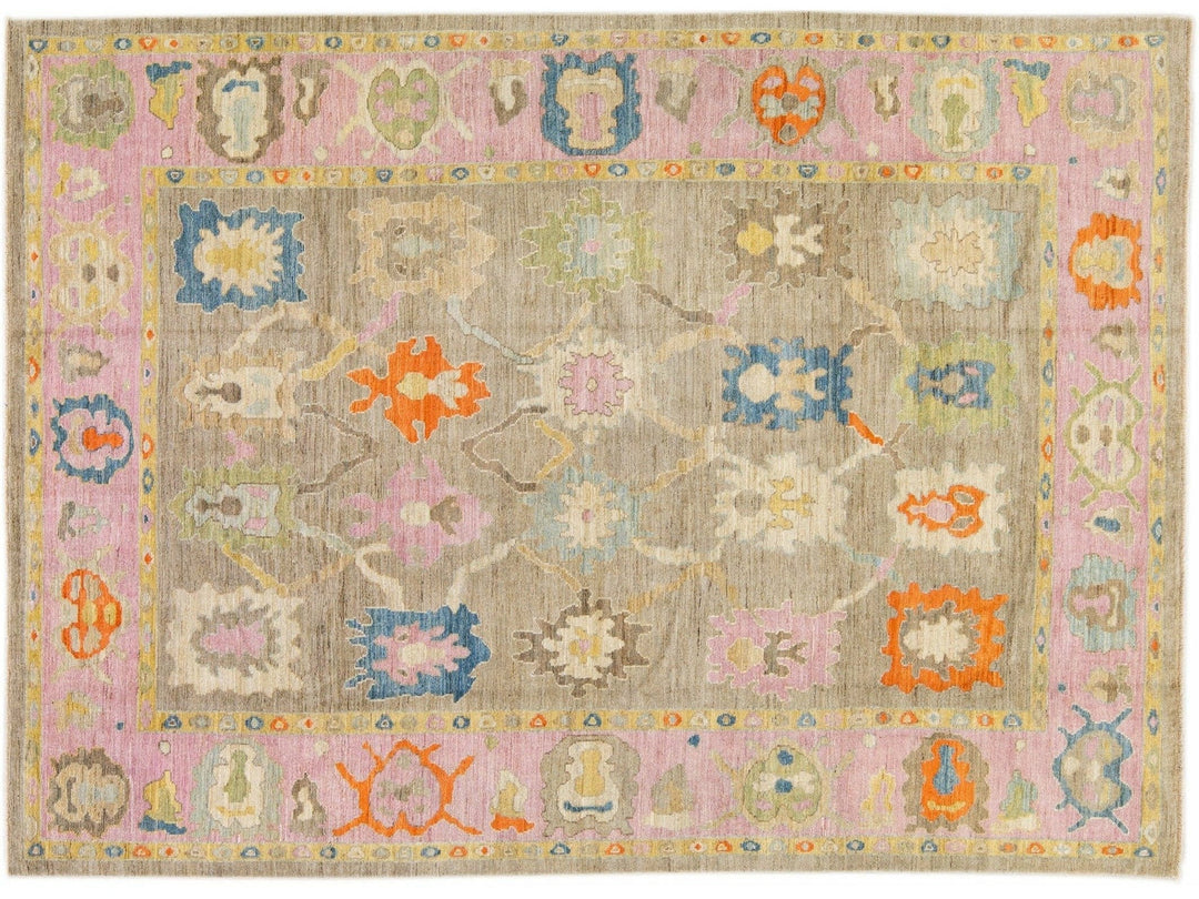 Modern Sultanabad Wool Rug 