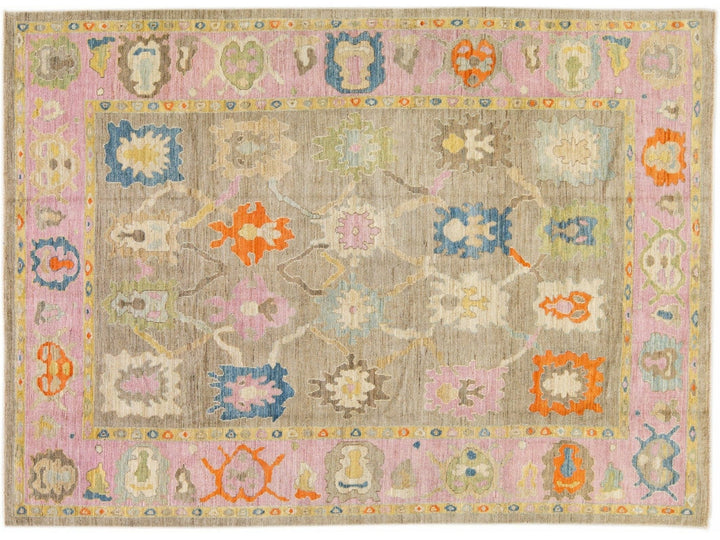 Modern Sultanabad Wool Rug 